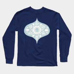 Frost Botanical Face Sunburst Bauble Long Sleeve T-Shirt